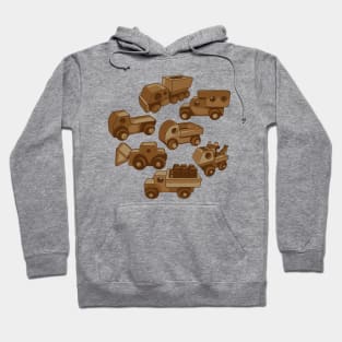 Vintage Wooden Toy Trucks Hoodie